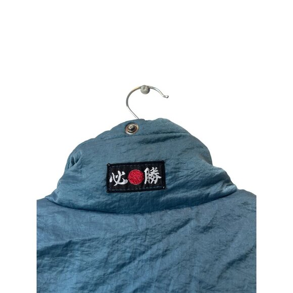 Vintage Womens Hell is for Heroes Ski Jumpsuit Size M Retro Nylon Shiny Y2K Blue - Picture 9 of 13